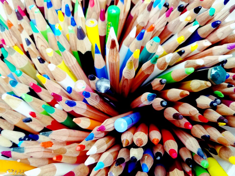 Pencil colorful drawing