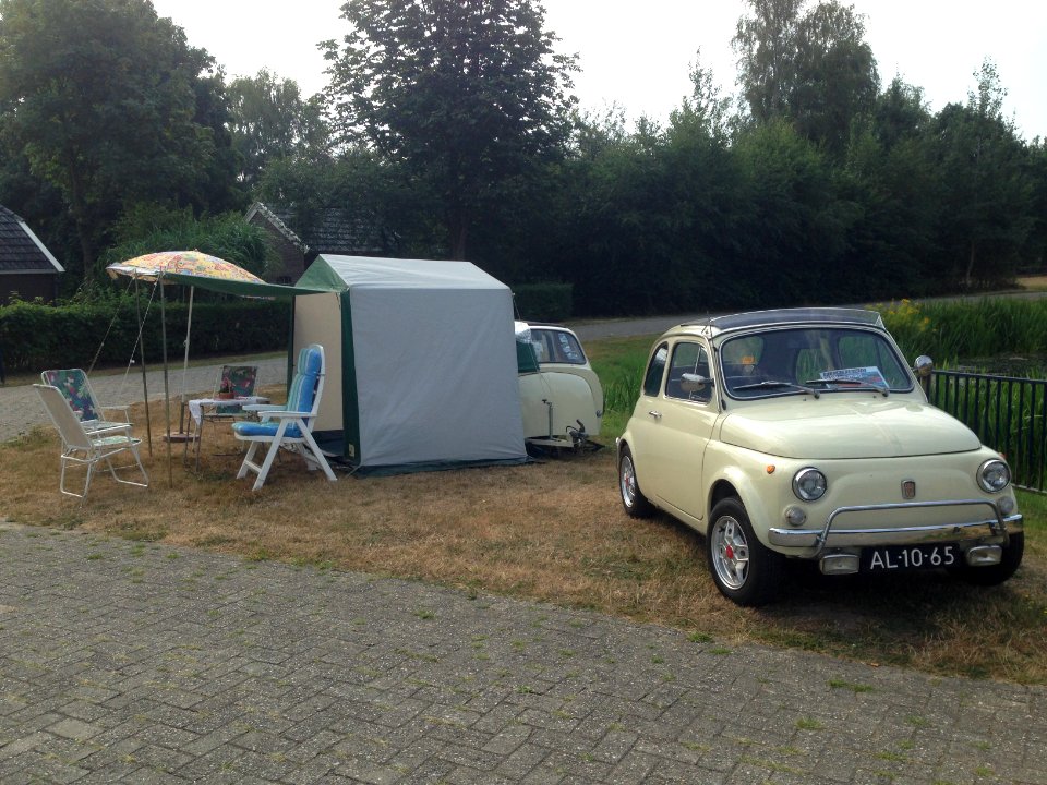Compascumer Dagen 2018 Fiat 500 met caravan