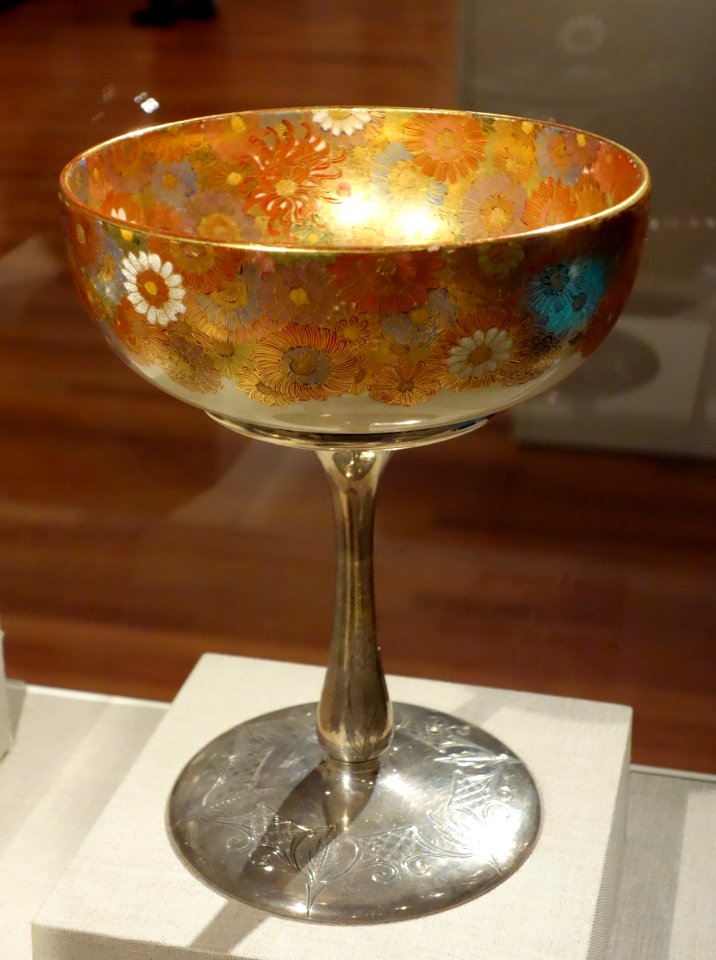 Compote, Shreve & Company, San Francisco, c. 1900-1905, earthenware and silver - De Young Museum - DSC00728