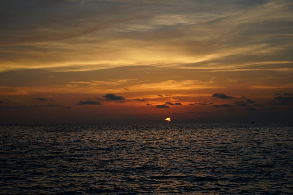 In the evening maldives glow
