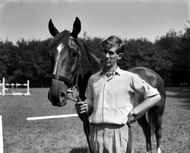 Concours Hippique in Rotterdam. David Broome met paard Sunsalve, Bestanddeelnr 912-8759