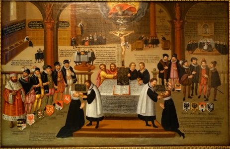 Confession, artist unknown, 1550-1600 AD, oil on wood - Stadtmuseum Fembohaus - Nuremberg, Germany - DSC02188