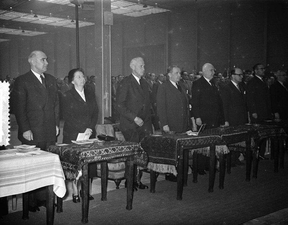 Congres van de KVP in de Margriethal van de Jaarbeurs te Utrecht, Bestanddeelnr 907-3773