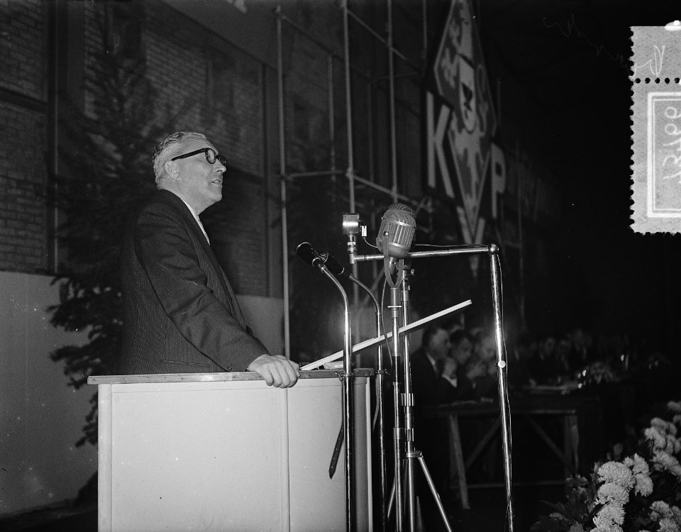 Congres van de KVP in de Margriethal van de Jaarbeurs te Utrecht, Bestanddeelnr 907-3766