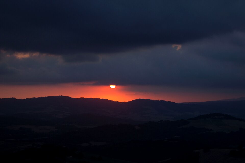 Clouds twilight landscape