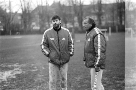 Conflict bij Ajax na ontslag Johan Cruijff als technisch directeur trainers Bar, Bestanddeelnr 934-1632