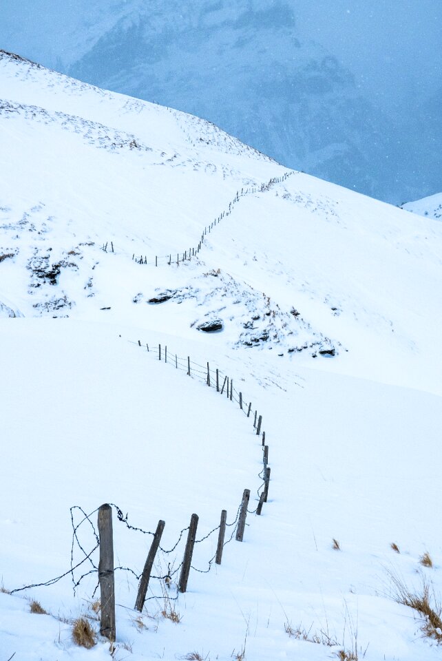 Alpine nature landscape fence
