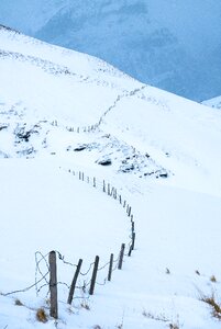 Alpine nature landscape fence