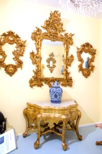 Console table with mirrors, 2 of 2, unidentified - Museo Nacional de Artes Decorativas - Madrid, Spain - DSC08457