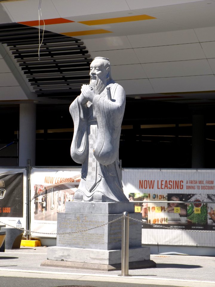 Confucius statue, Chinatown, Southport, Queensland