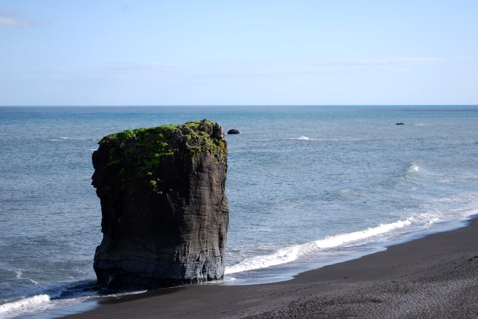 Iceland ocean cliff photo