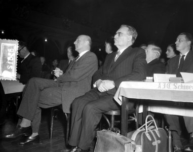 Congres Partij van de Arbeid Den Haag Mansholt en Drees, Bestanddeelnr 908-3812