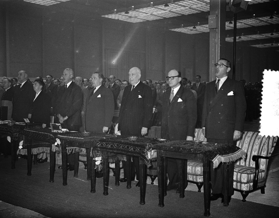Congres van de KVP in de Margriethal van de Jaarbeurs te Utrecht, Bestanddeelnr 907-3774