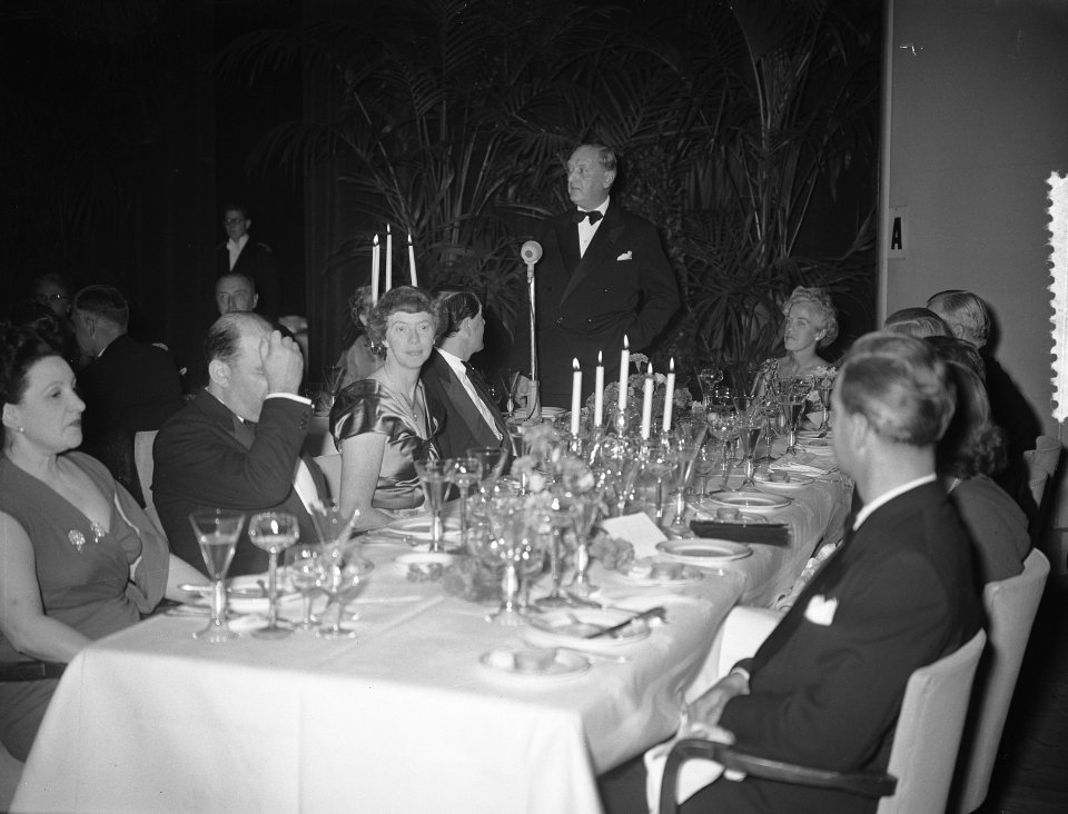 Congres zee-assuradeuren Den Haag, Banket, Bestanddeelnr 906-7154