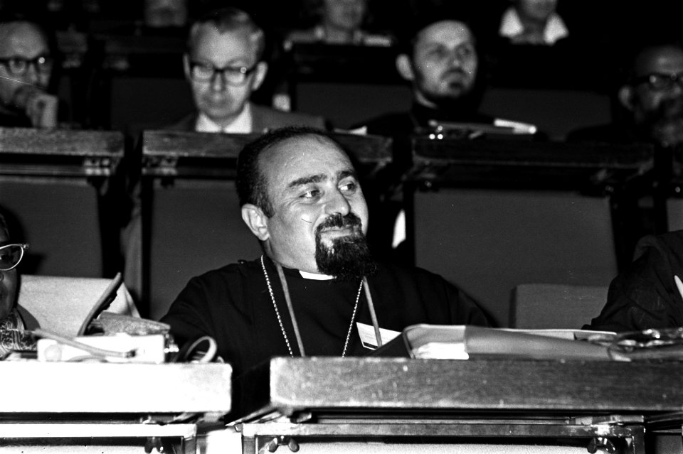 Congres Wereldraad van Kerken in Utrecht, Bisschop Karekin Sarkissian, Bestanddeelnr 925-8069
