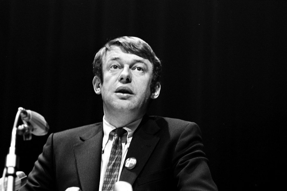 Congres D66 in RAI Amsterdam. Van Mierlo, Bestanddeelnr 923-0751