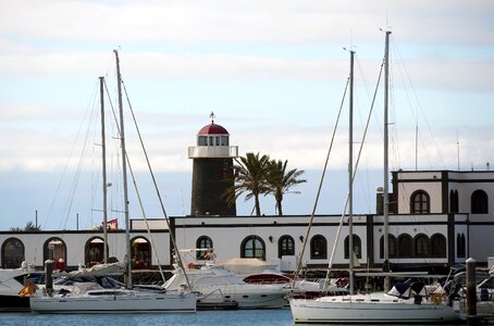 Lanzarote harbour entrance pier