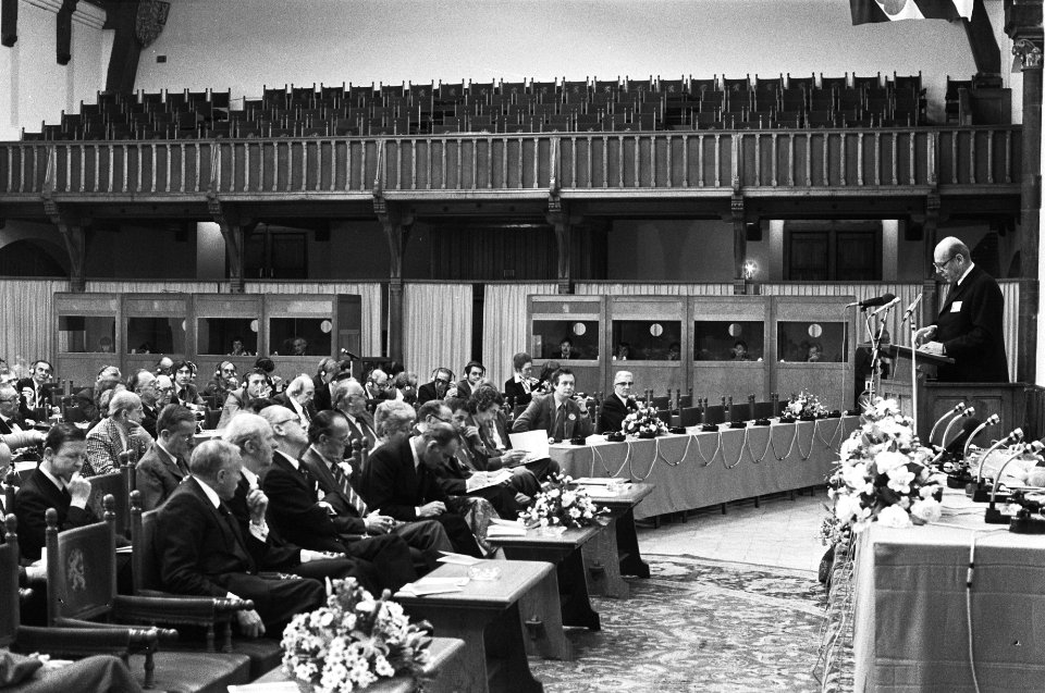 Congres Ver Europese Journalisten in Ridderzaal, Den Haag overzichten tijdens, Bestanddeelnr 929-9352