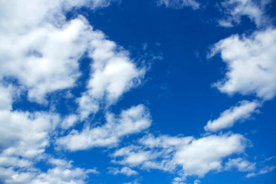 Summer bright blue sky weather