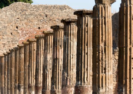 Columns Pompeii Italy photo
