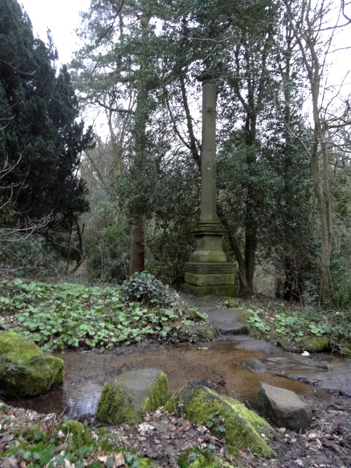 Column at north east end of Meanwood Park