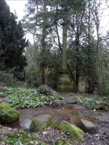 Column at north east end of Meanwood Park