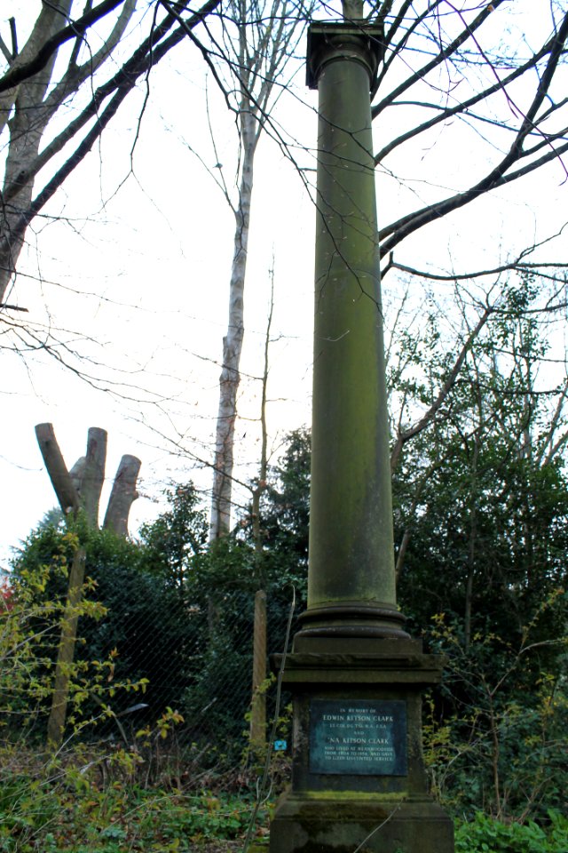 Column At South West End Of Meanwood Park At Ngr 2798 3734