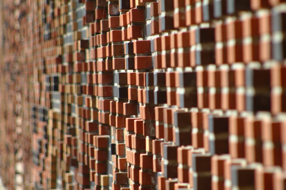 Mosaic brick wall pattern