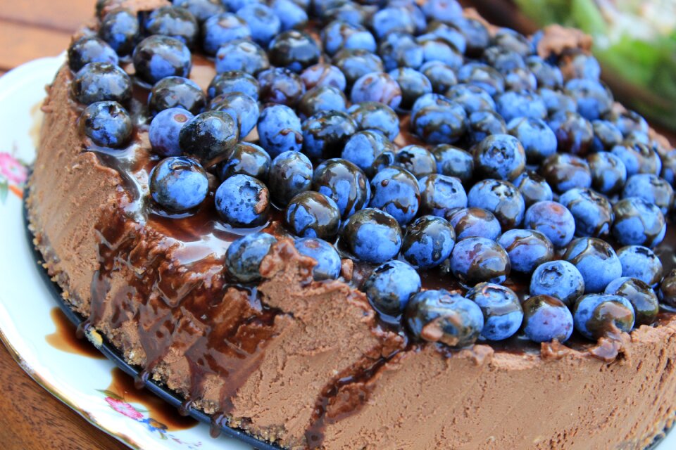 Cake blueberries fruit