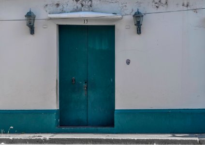 Colonial door of House in Santa Anta, Isla Margarita