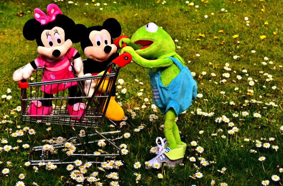 Plush toys shopping cart toys