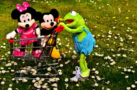 Plush toys shopping cart toys