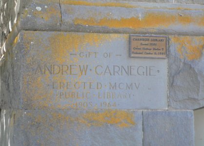 Colusa, California police department library cornerstone