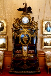 Combined fall-front desk, cabinet, and clock, by René Dubois and Jean Goyer, France, c. 1770 - Waddesdon Manor - Buckinghamshire, England - DSC07702
