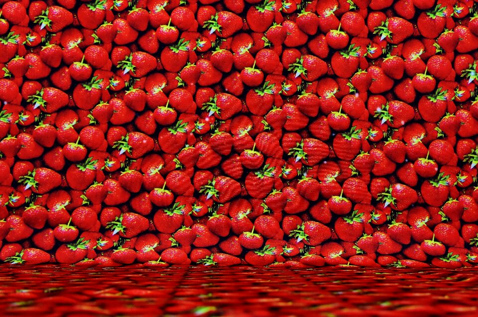 Strawberries textile fruit