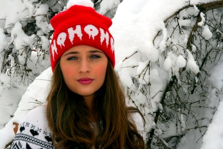 Snow winter blue eyes
