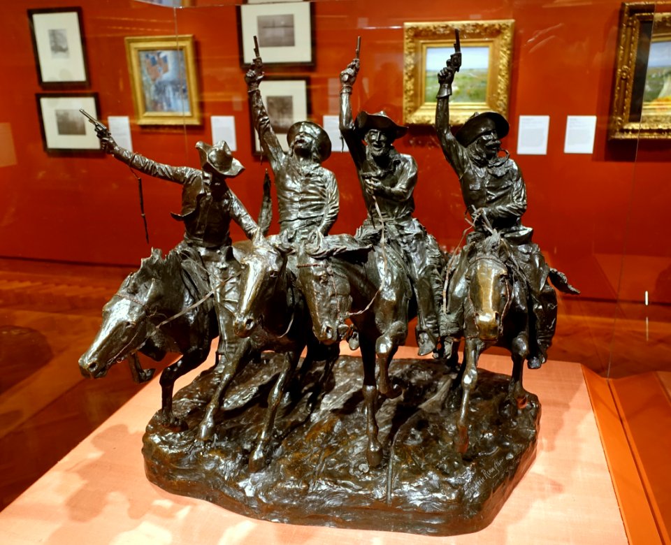 Coming through the Rye, by Frederic Remington, American, 1902, bronze - Princeton University Art Museum - DSC06943