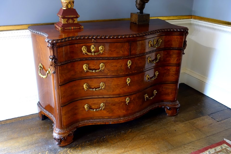 Commode, Vile and Cobb, London, George III era, mahogany - Lord Harewood's Sitting Room - Harewood House - West Yorkshire, England - DSC01773