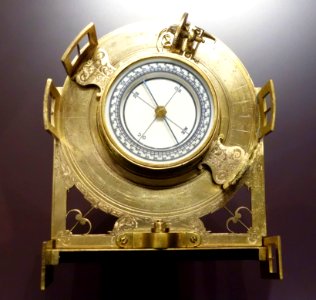 Compass with diopter, Mattheus Heintz, Zwickau, 1631 - Mathematisch-Physikalischer Salon, Dresden - DSC08002