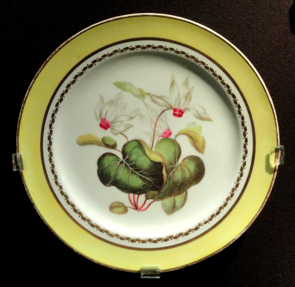 Composite Dessert Service - Persian Cyclamen, c. 1796-1805, New Derby China Works, bone ash soft-paste porcelain, overglaze enamels, gilding - Gardiner Museum, Toronto - DSC00814