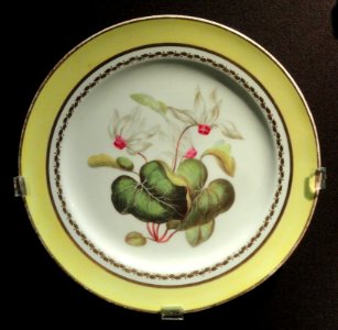Composite Dessert Service - Persian Cyclamen, c. 1796-1805, New Derby China Works, bone ash soft-paste porcelain, overglaze enamels, gilding - Gardiner Museum, Toronto - DSC00814