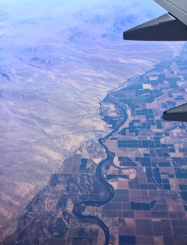 Colorado river from airplane, another view
