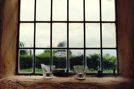 Glass window prayer building photo