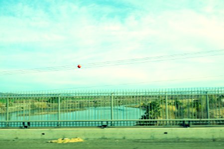 Colorado River separating California and Arizona at Blythe CA looking upstream