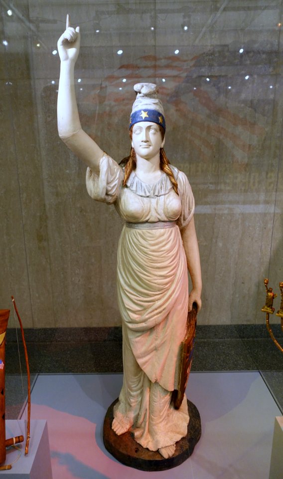 Columbia, figure for pilothouse of Hudson River steamboat Mary Powell, 1860s - National Museum of American History - DSC00054