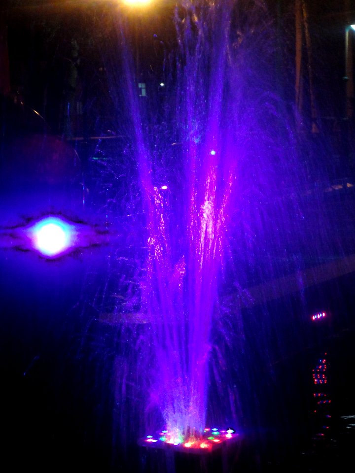 Colorful light of fountain - Public park of Nishapur - Niruz (9) photo