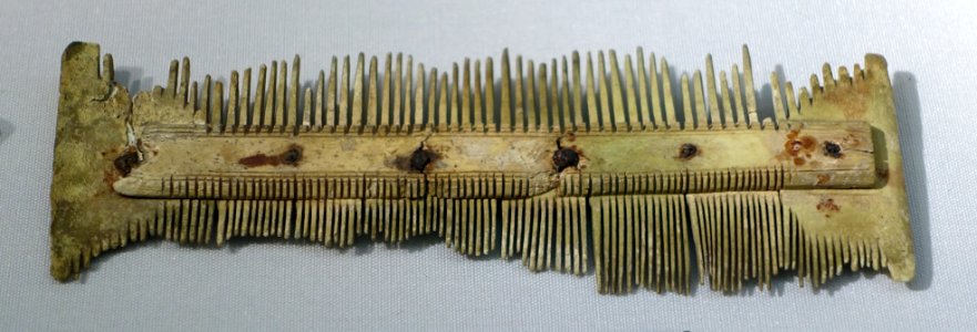 Comb, Anderlecht, Brussels Capital, deer antler - Cinquantenaire Museum - Brussels, Belgium - DSC08743