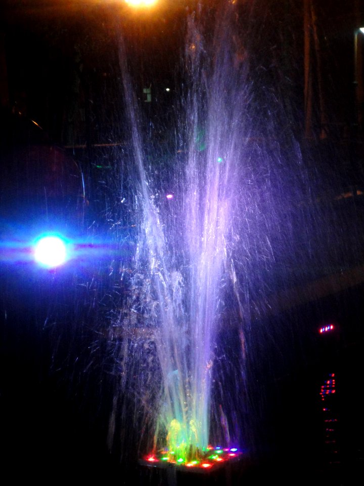 Colorful light of fountain - Public park of Nishapur - Niruz (5) photo