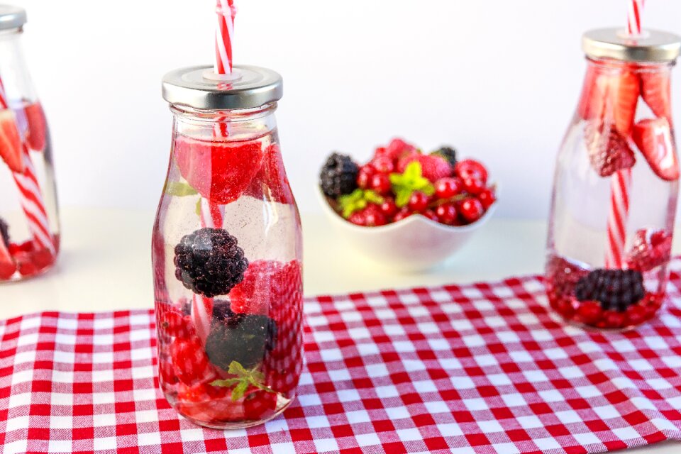 Healthy water raspberries