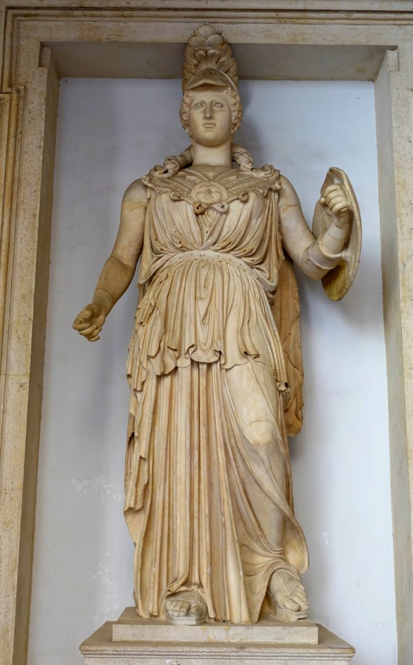 Colossal statue of Minerva, S 37, Roman, 2nd century AD, marble - Musei Capitolini - Rome, Italy - DSC06122
